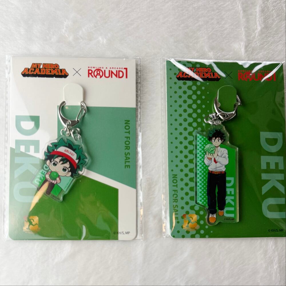 My Hero Academia x Round1 Collab Set of 2 Deku Acrylic Keychains